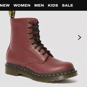 Womans Dr Martens Pascal Wanama Cherry Red.